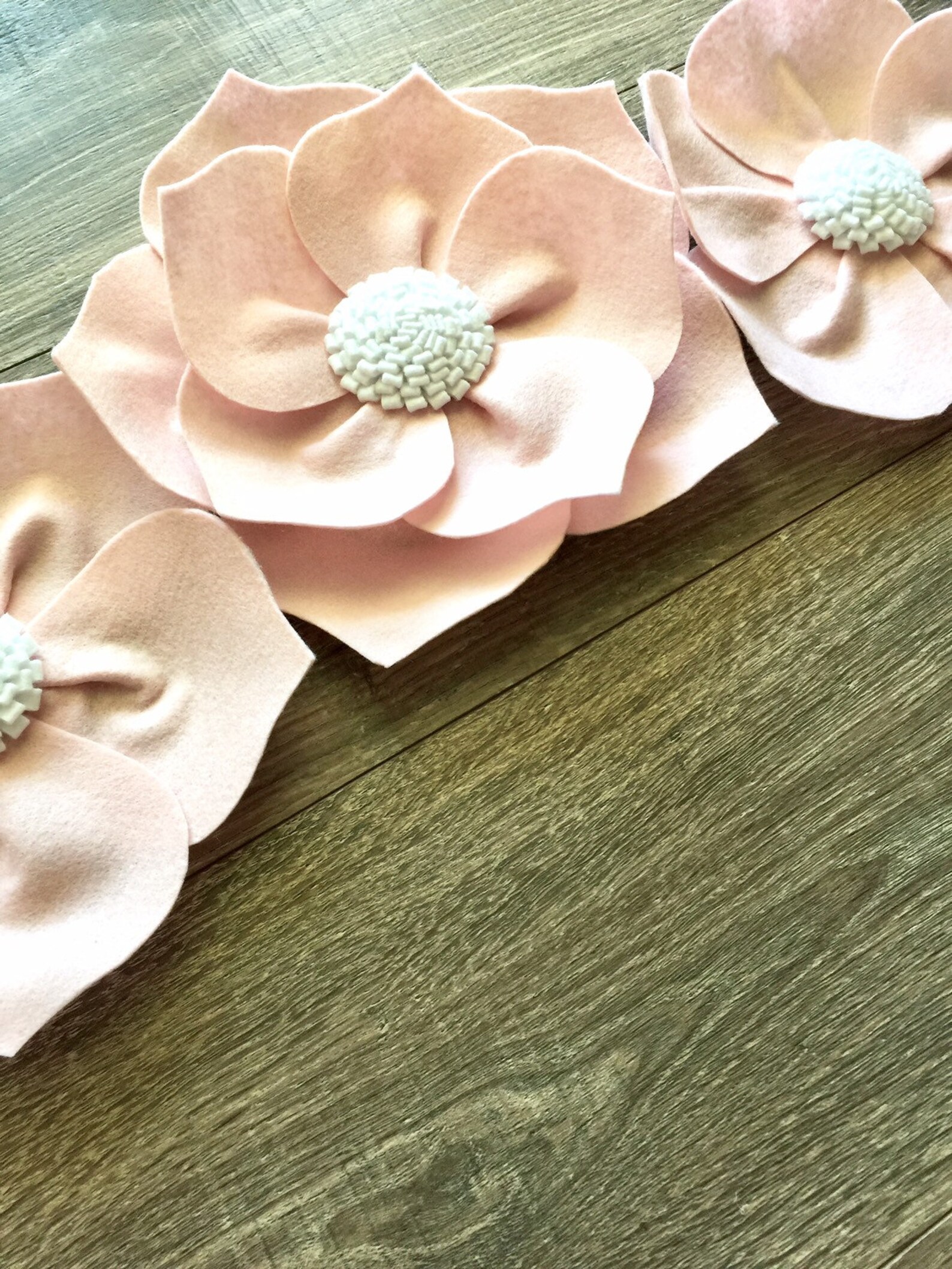 Flower Wall Decor Girl Nursery Wall Decor Felt Flower Wall Etsy