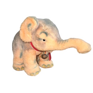 Vintage 50’s Steiff Cosy Trampy FAO Schwartz 13x7” Elephant Bell Tags Plush Plushy Stuffed Animal Toy