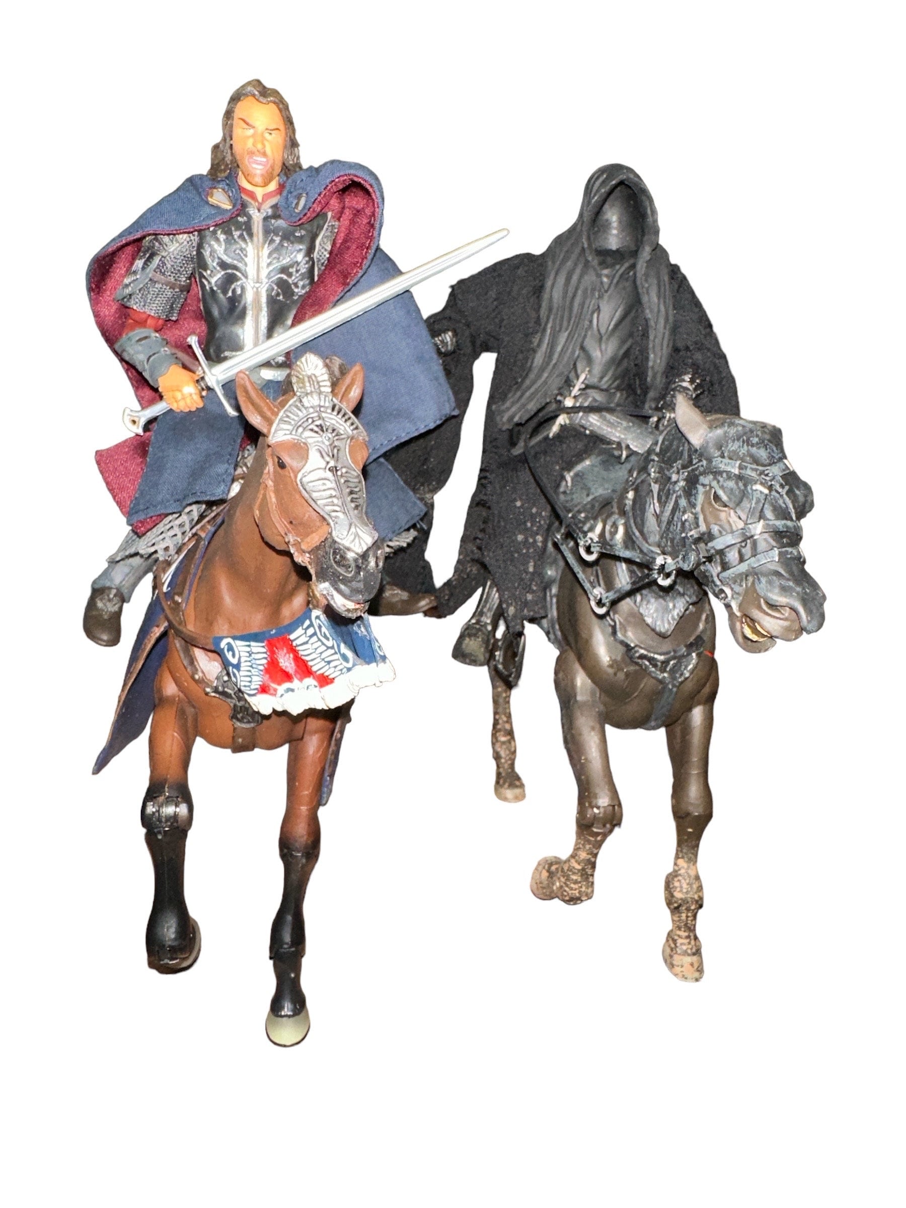 Vintage 2003 Toybiz LOTR Deluxe Horse Rider Set Wringwraith