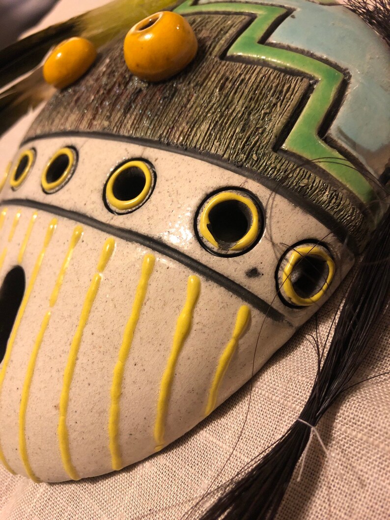 Vintage 1991 Austin REAL RIDER Pawnee Sioux Native American Raku Clay ...