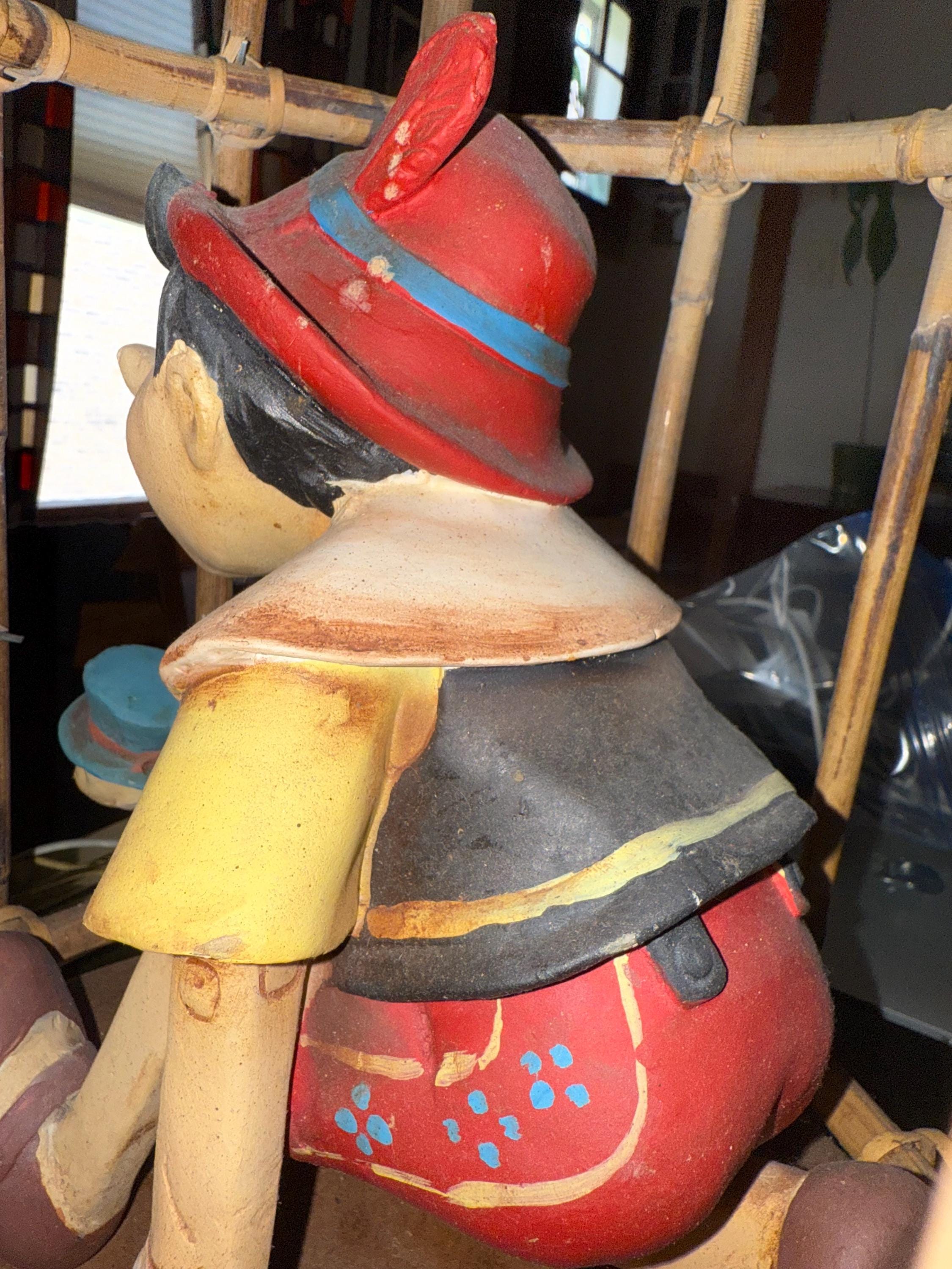 Vintage 1998 Yab Designs 10” Pinocchio 5” Jiminy Cricket 18