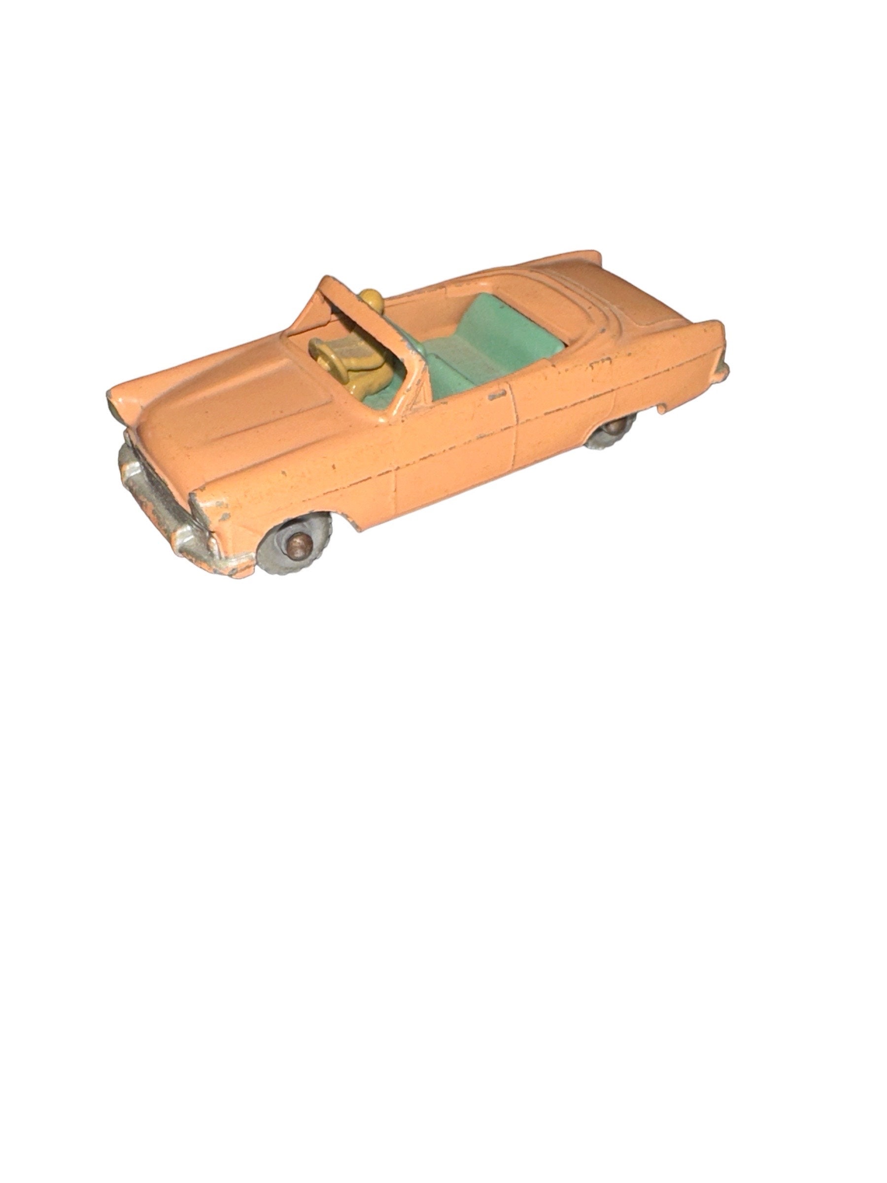 Vintage 1957 Lesney Matchbox Ford Zodiac Pink Convertible With 