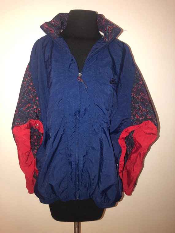 Somkin Vintage 90's Nike Multicolor Navy Red Wind… - image 1