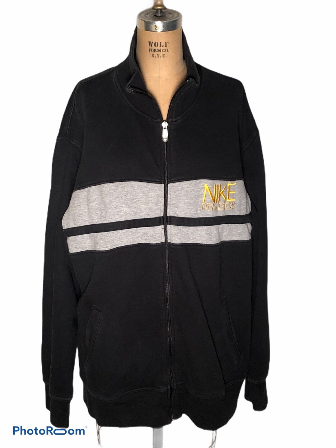 トップス 90's NIKE Basketball Track Jacket HIPHOP 90's Nike Basketball Vintage Heavyweight Short Sleeve Warm