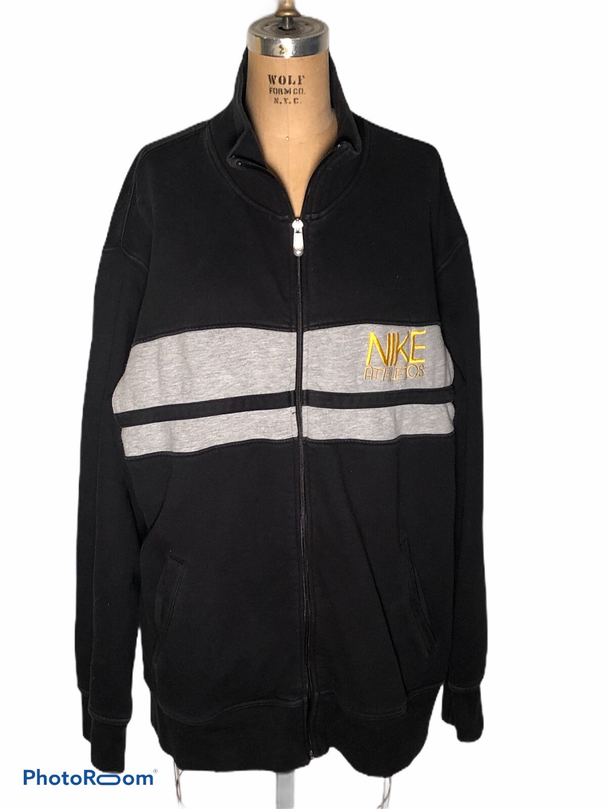 トップス 90's NIKE Basketball Track Jacket HIPHOP Vintage 90's NIKE Athletics Full Zip Striped Embroidered Hip
