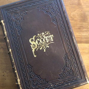 Antique 1874 Sir Walter Scott Bart Poetical Works Complete In 1 Volume Illustrated Lee And Shepard Boston
