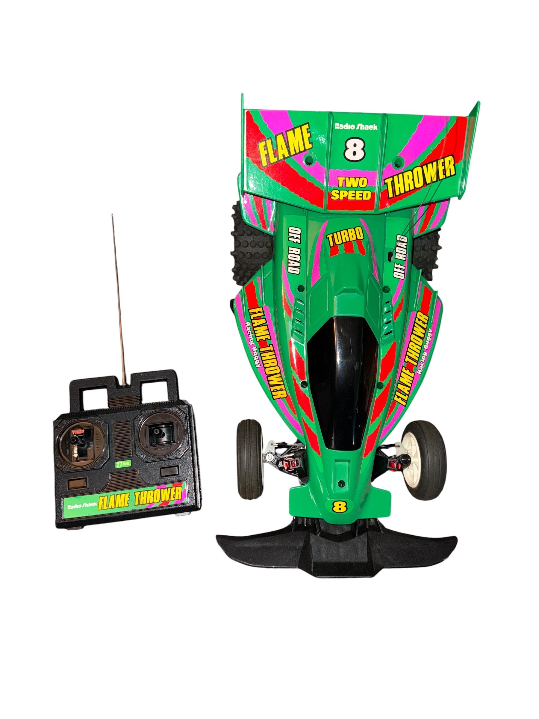 Vintage 90's Radio Shack RC Remote Control Two Speed Flame Thrower