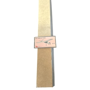May include: A brown cardboard box with a white label that says "Bumble-Vee RC35" and shows a small airplane.