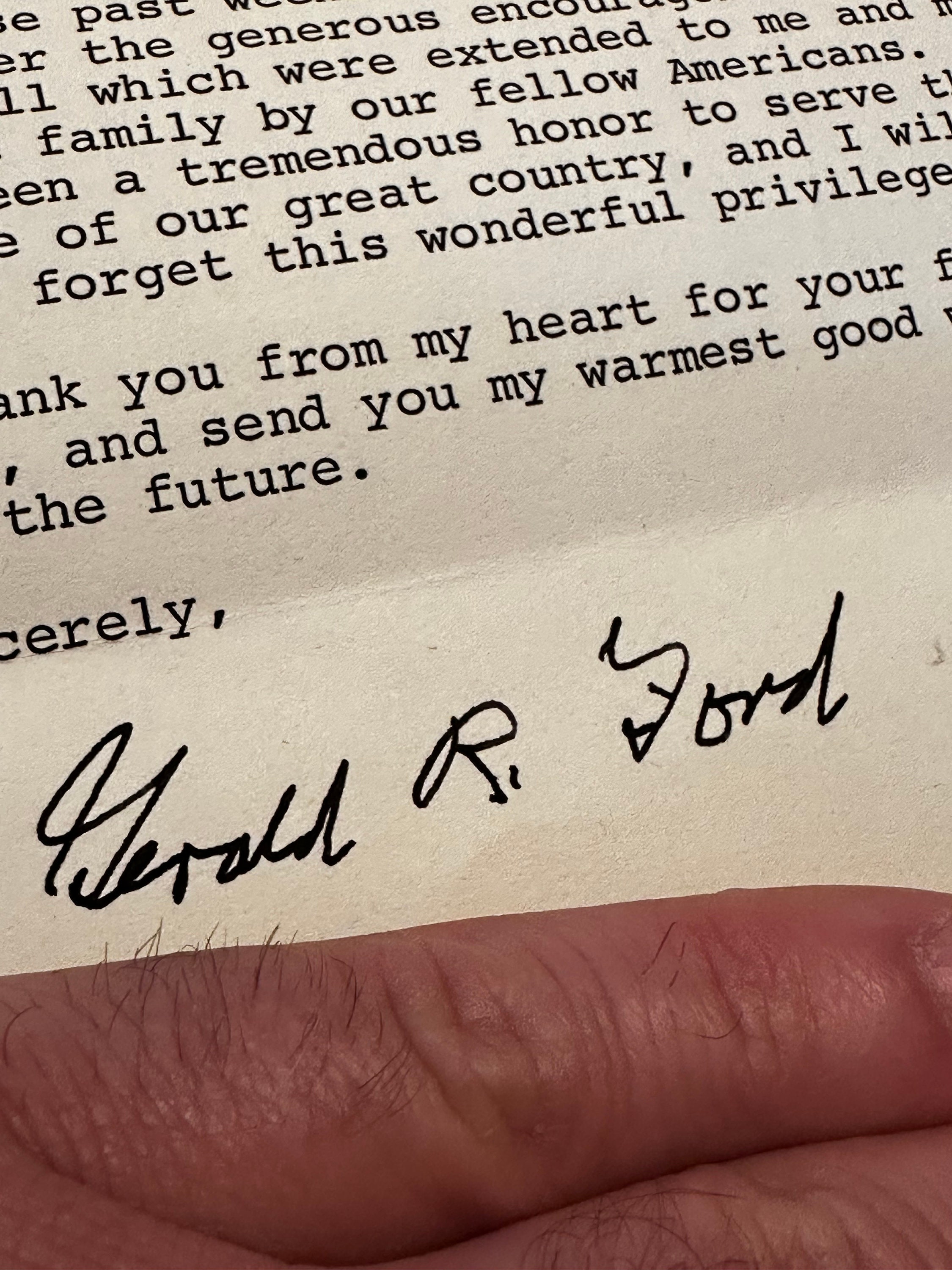 Vintage 1976 Gerald R Ford White House Letter Head Signed Letter With ...