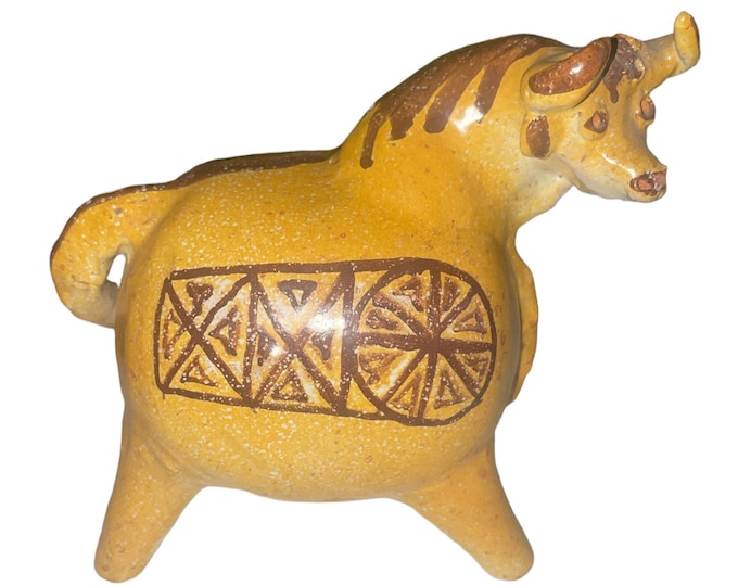 Loria Clay Vintage 60’s Alfaraz Modernist Mid Century Modern Bull Pottery Glazed ...