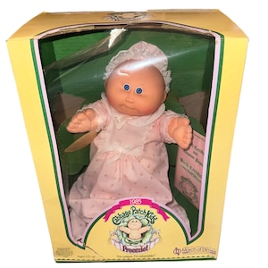 Vintage 1985 Coleco Cabbage Patch Preemie Gretchen Dolley March Of Dimes Baby Doll In Factory Box Toy