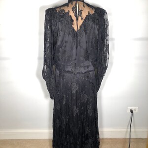Large Becky Bisoulis 1980s Mauve Lace Skirt Set