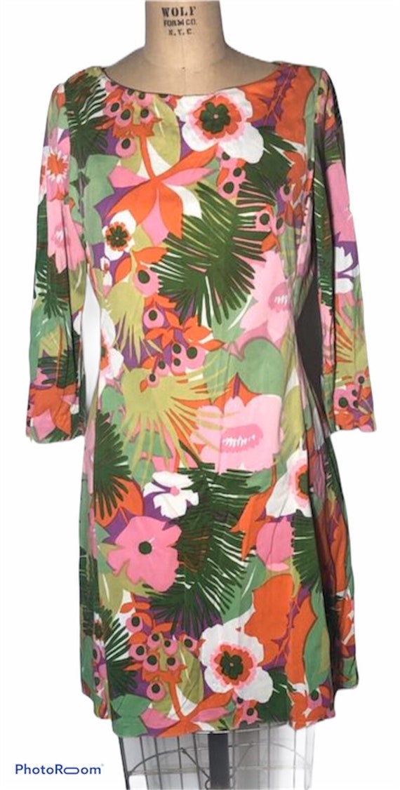 Vintage 70’s Anika New York Floral Tropical Hawaii