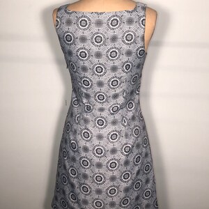 Vintage 90's Vivienne Tam Sport Asian Moder Gray Black Print Side Zip A-Line Mini Dress image 5