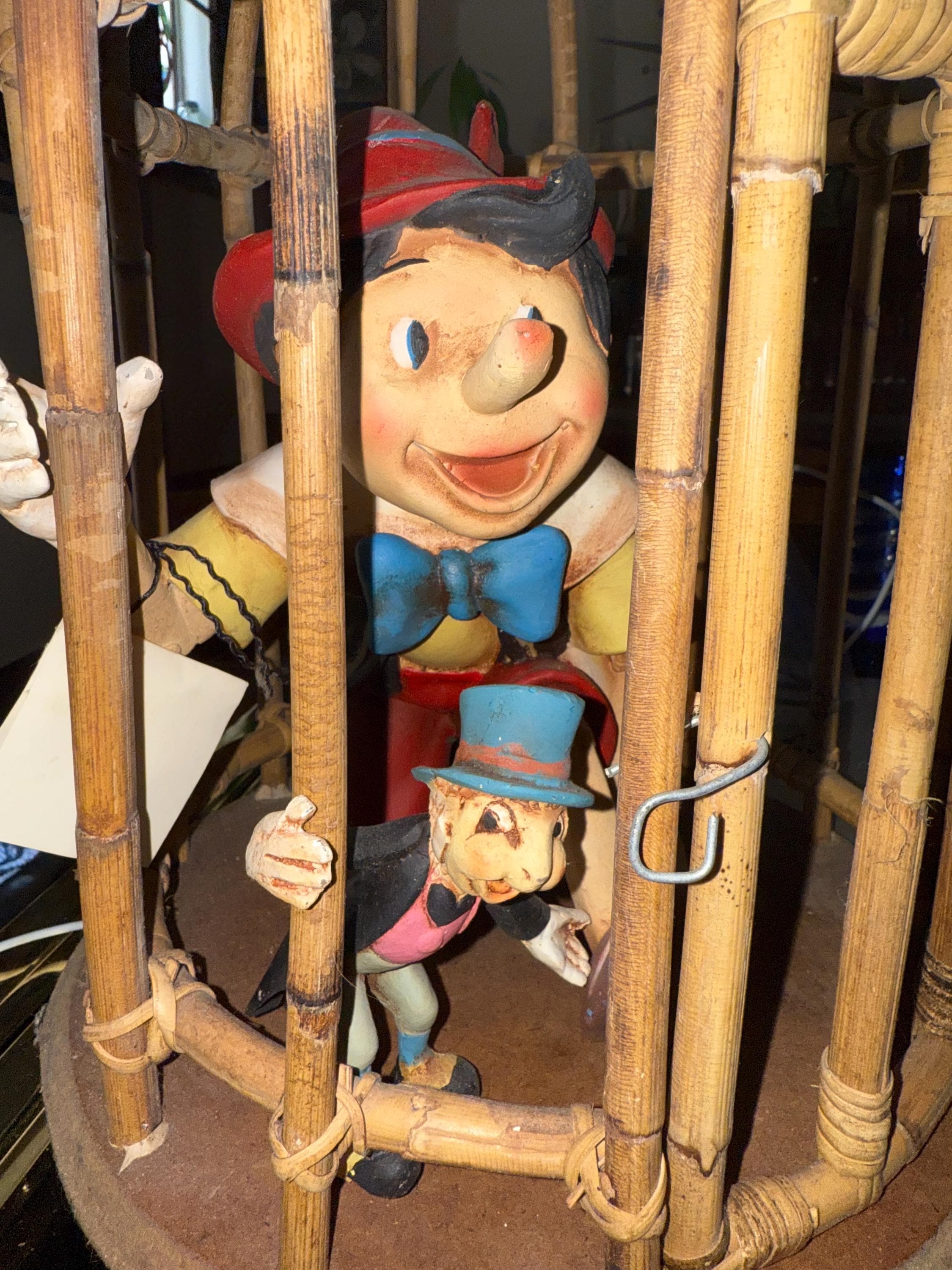 Vintage 1998 Yab Designs 10” Pinocchio 5” Jiminy Cricket 18