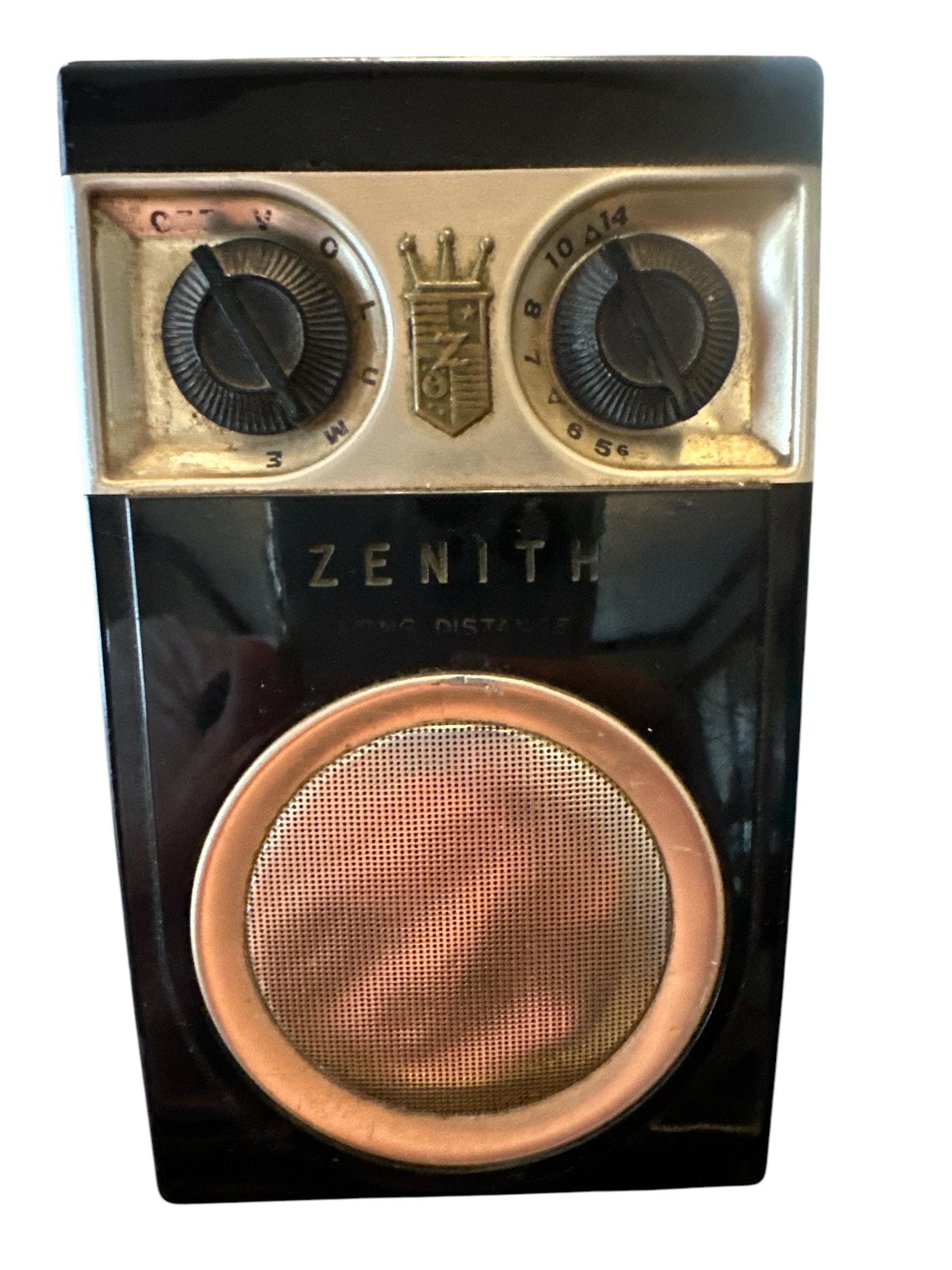 Vintage 50's Zenith Royal 500B Owl Eyes Gold Black Handheld