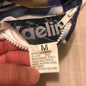 Vintage 80/90's Kaelin White Crazy Color Pattern Reversible Front Zip ...