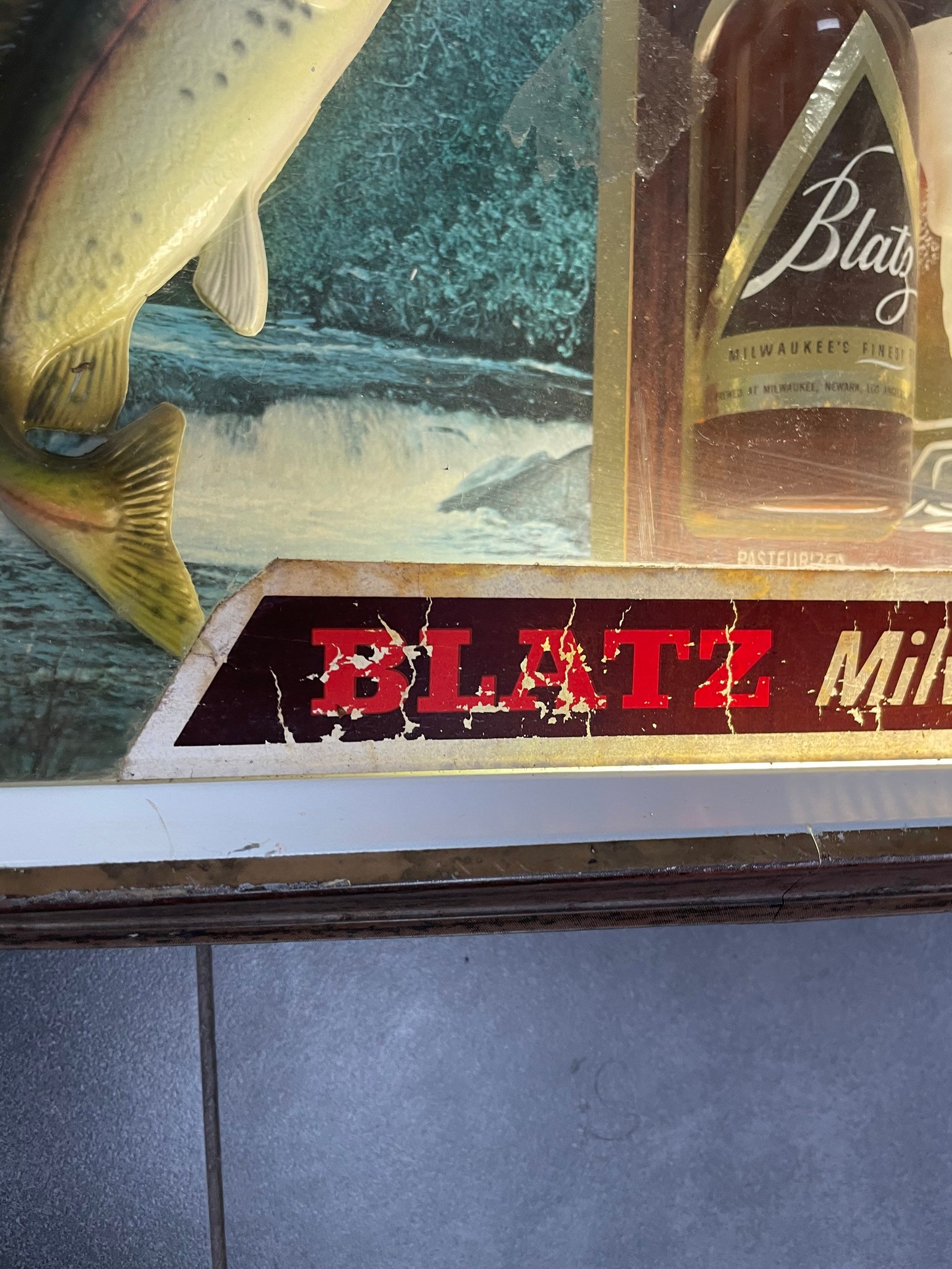 Vintage 50s Blatz Beer Light Up 3D Advertising Sign Fish Lure Etsy