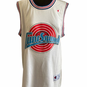Vintage 90’s Champion Loony Tunes Tune Squad D. Duck 2 Basketball Jersey Space Jam Stitched Patch Shirt