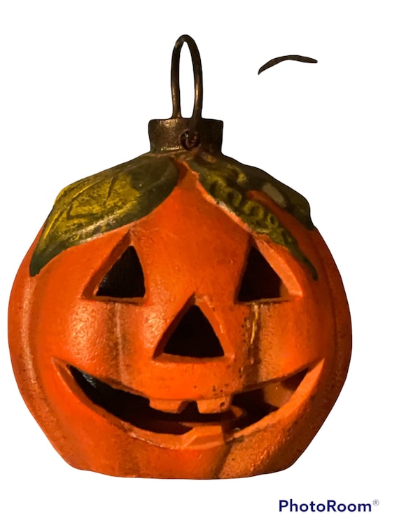 Vintage 70/80s Cast Iron Jack O Lantern Candle Tea Light Etsy