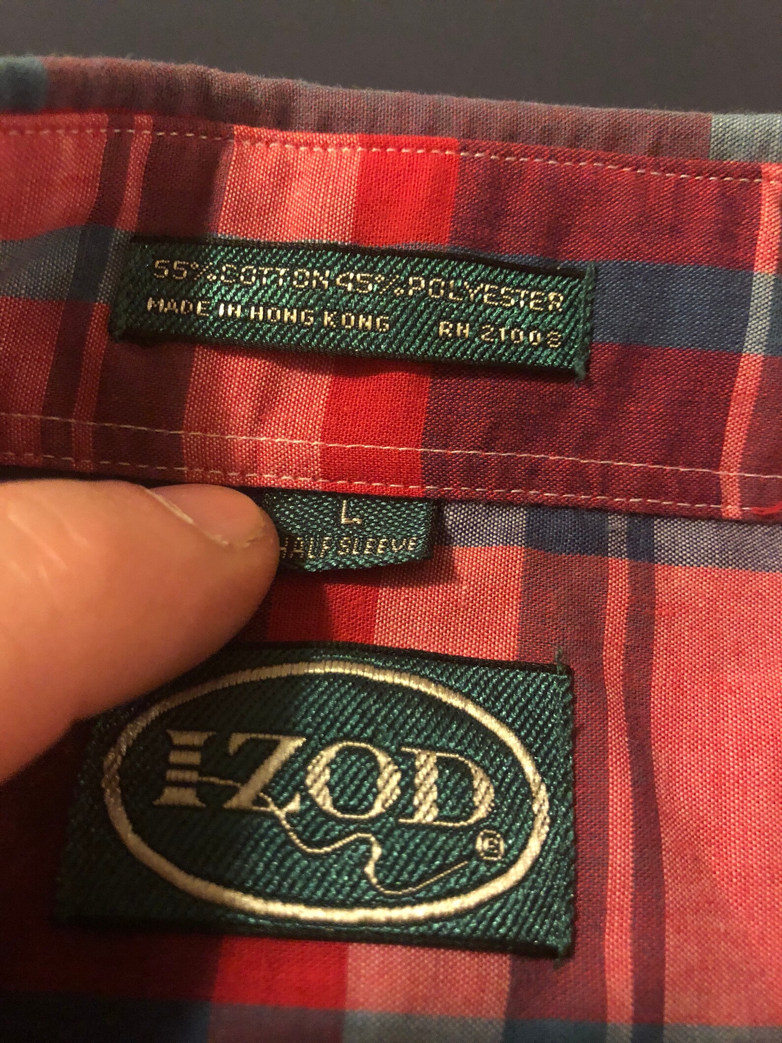 Vintage 80's IZOD Red Plaid Madras Short Sleeve Button | Etsy