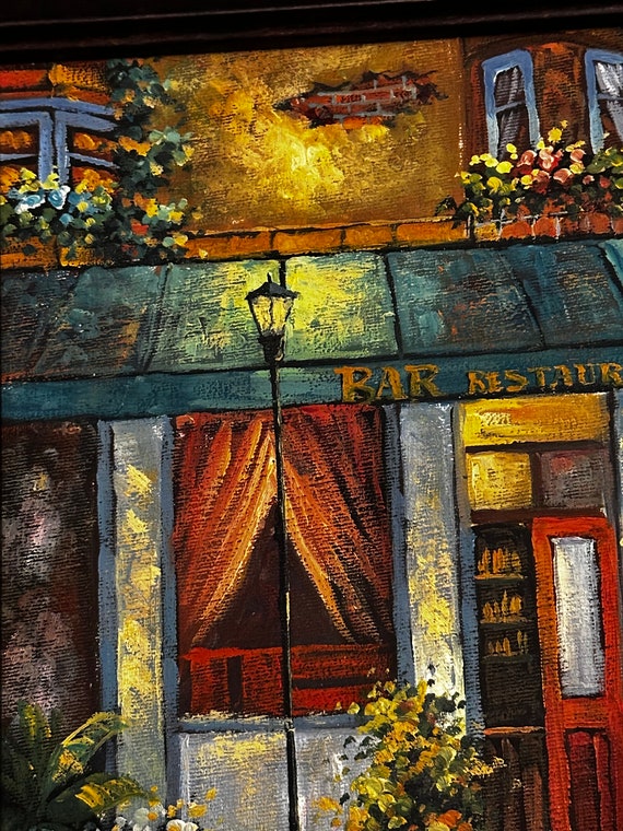 Vintage 90's W. James European Parisian Paris Bar Restaurant Cafe