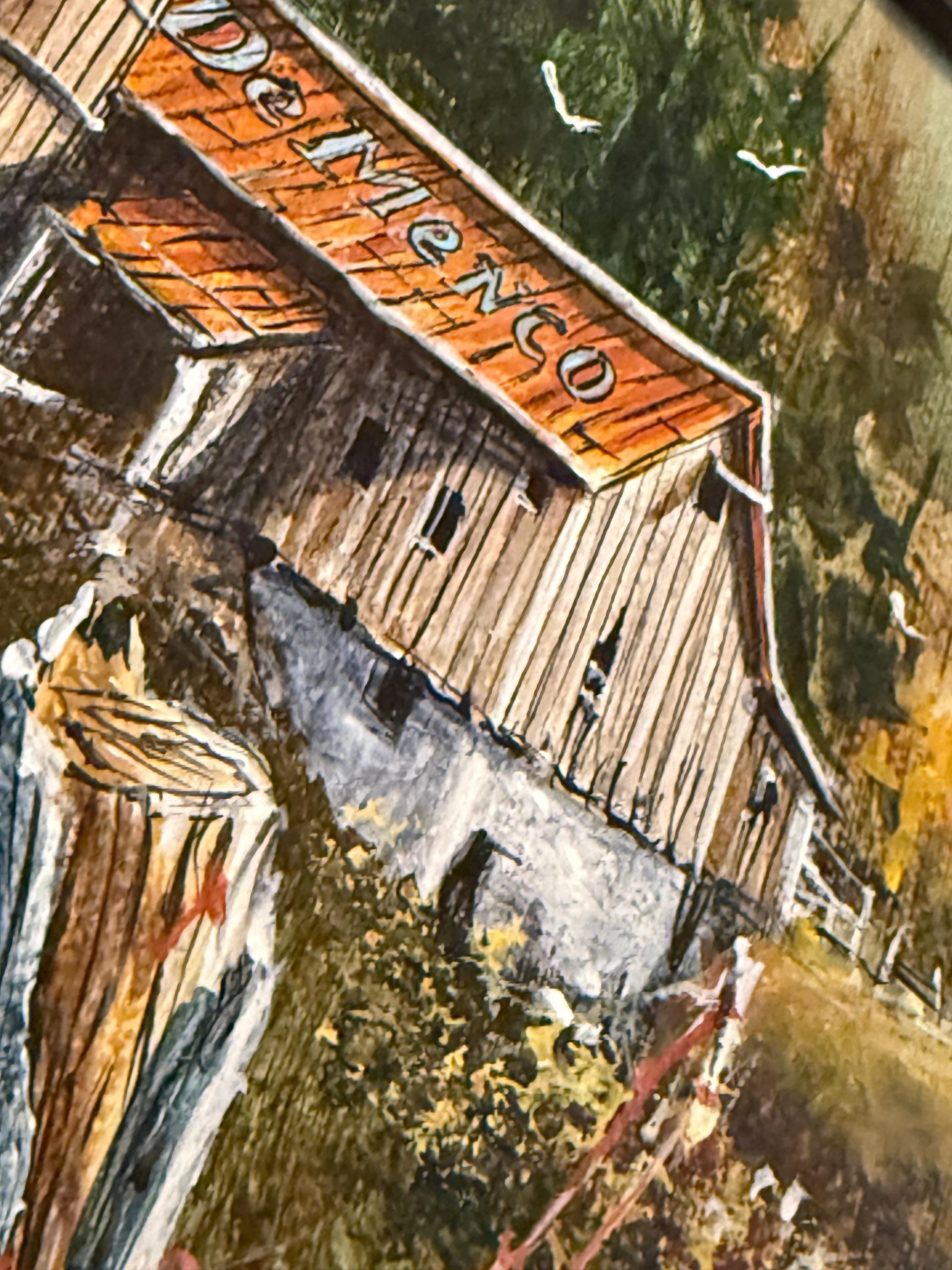 Vintage 80's Keith D Adams Framed Signed Landscape De Menco Farm