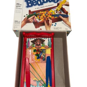 Vintage 1985 MB Milton Bradley Bedbugs Motorized Capture Game Iy Will Drive You Buggy Complete Tested Working Made In USA