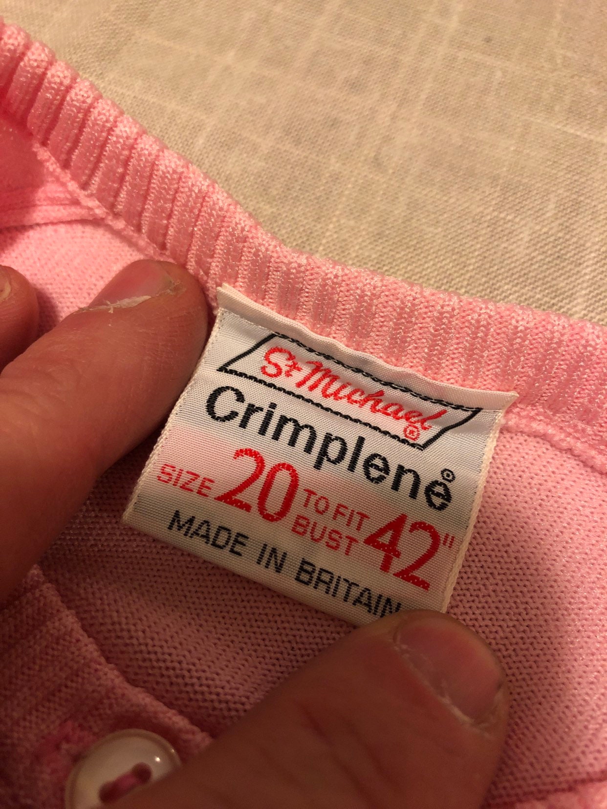 Vintage 60's St Michael Crimplene Pink Patterned Babydoll Vintage 60's St Michael Crimplene Pink Patterned Babydoll