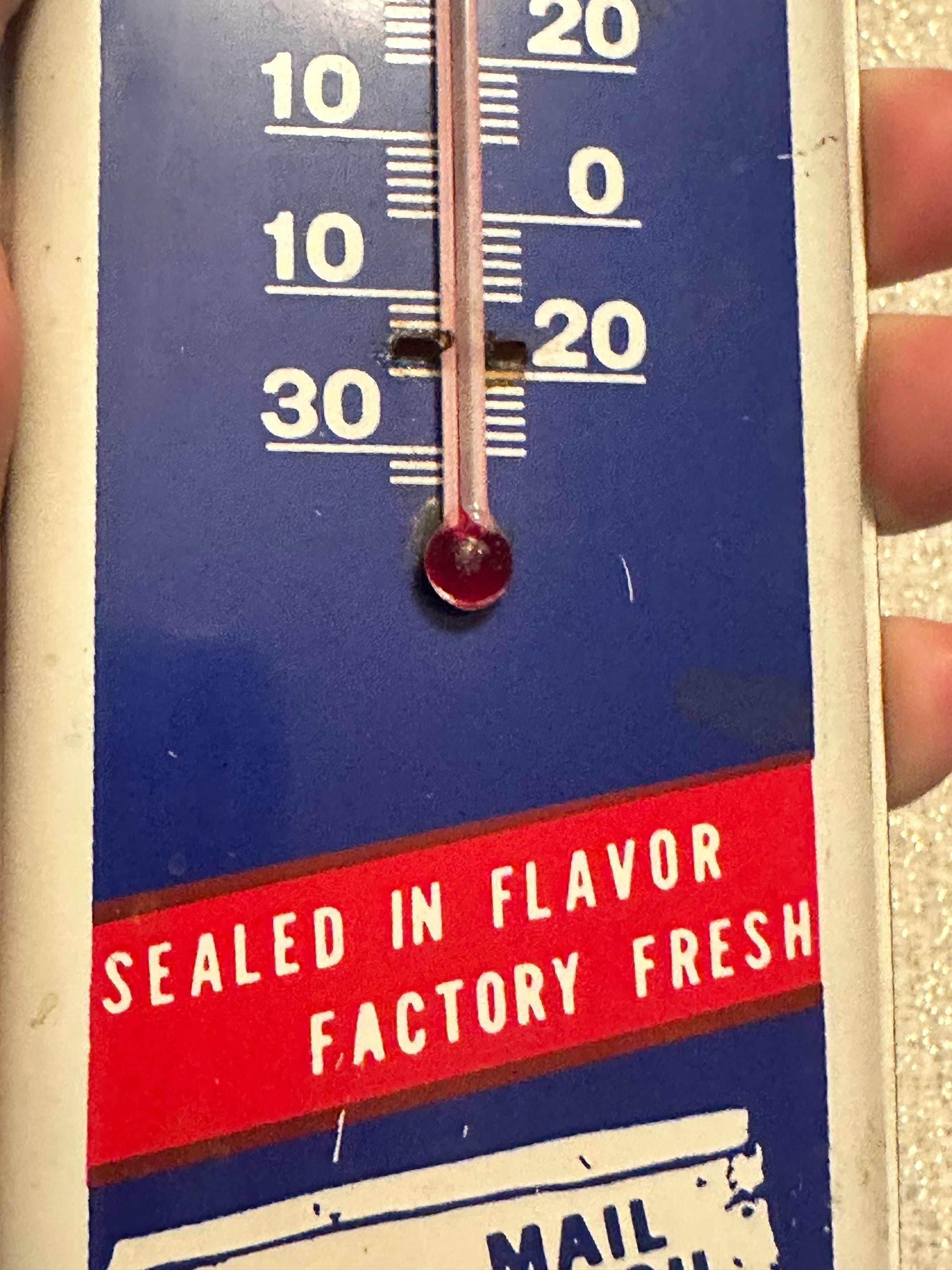 mail pouch tobacco thermometer value Sold at Auction: Rare Large Chew Porcelain Vintage mail pouch tobacco thermometer