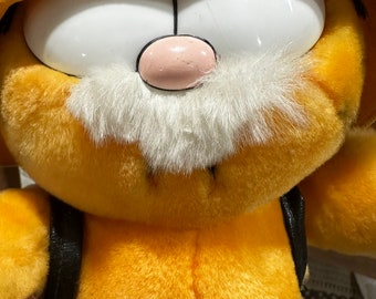 Vintage 1978-81 Dakin Garfield Fishing Fisherman 8” Plush Stuffed