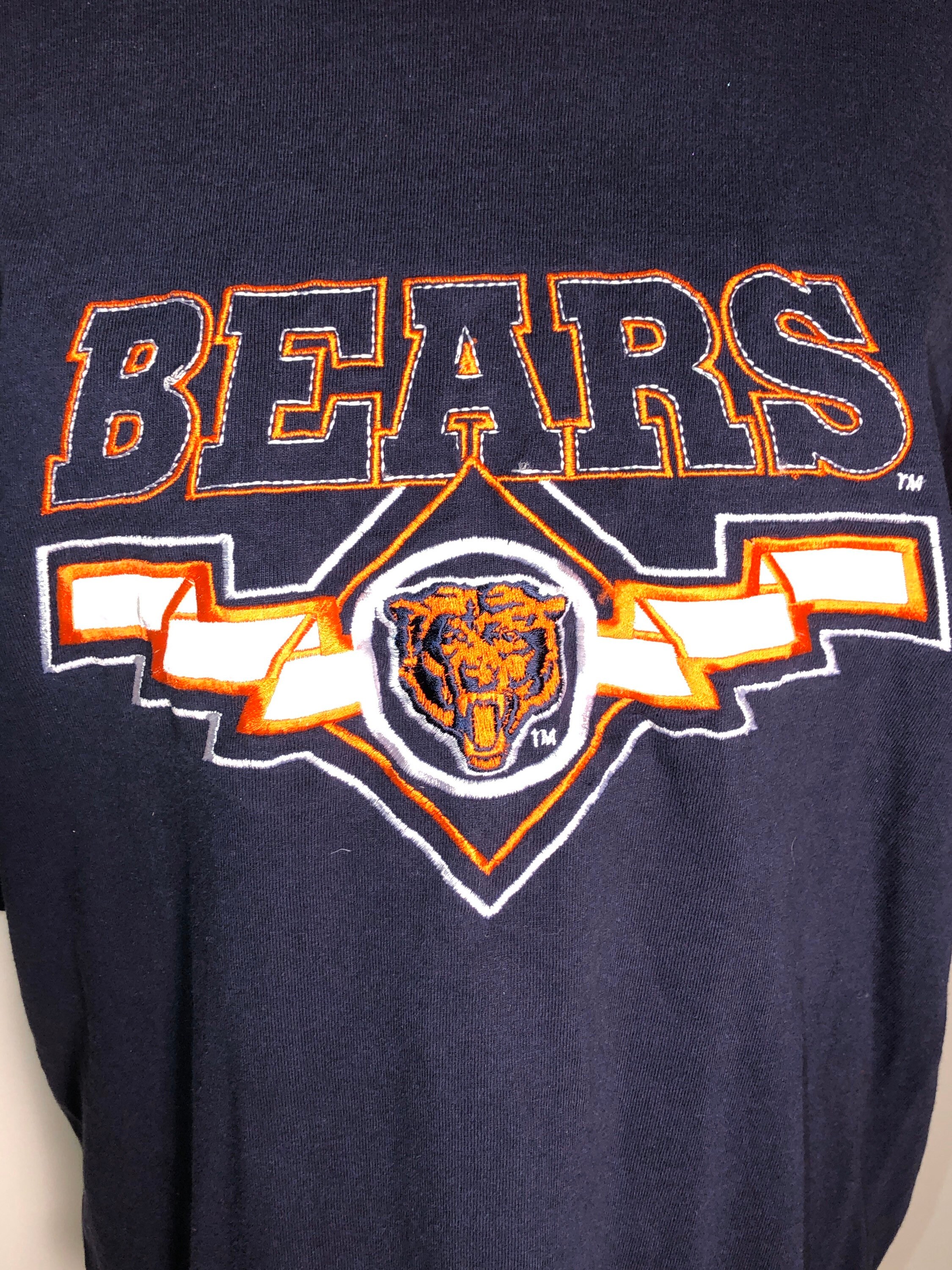 Vintage 90's Logo 7 Chicago Bears NFL Football All Embroidered