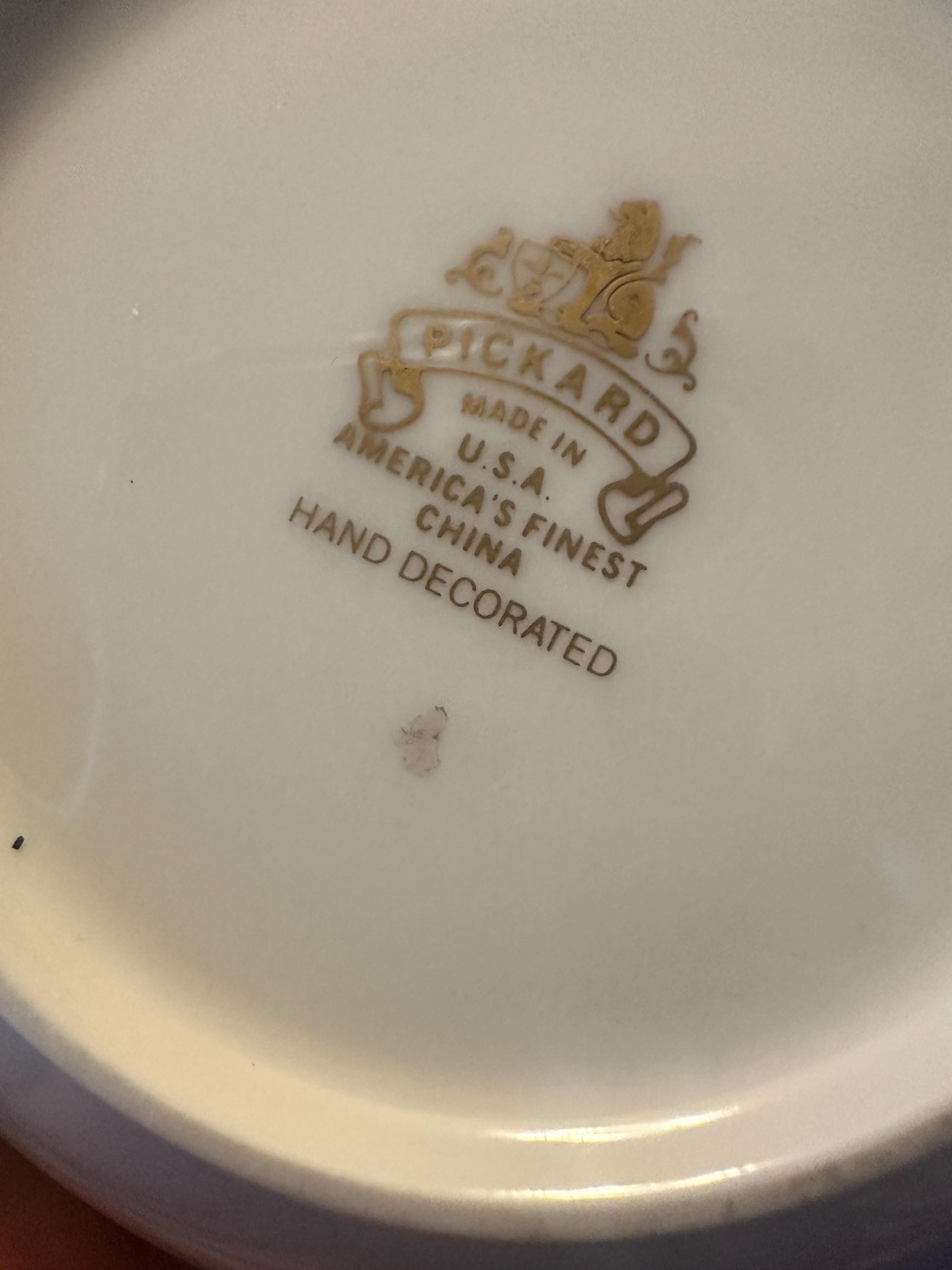 Vintage 90's Pickard Gold Painted Stamped Great Presidential
