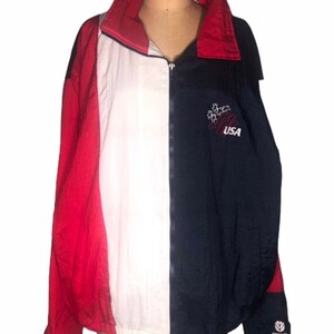 VTG USA HARTWELL ACADEMIC SOFTBALL LINED NYLON WINDBREAKER WORKWEAR SPORTS 44” L