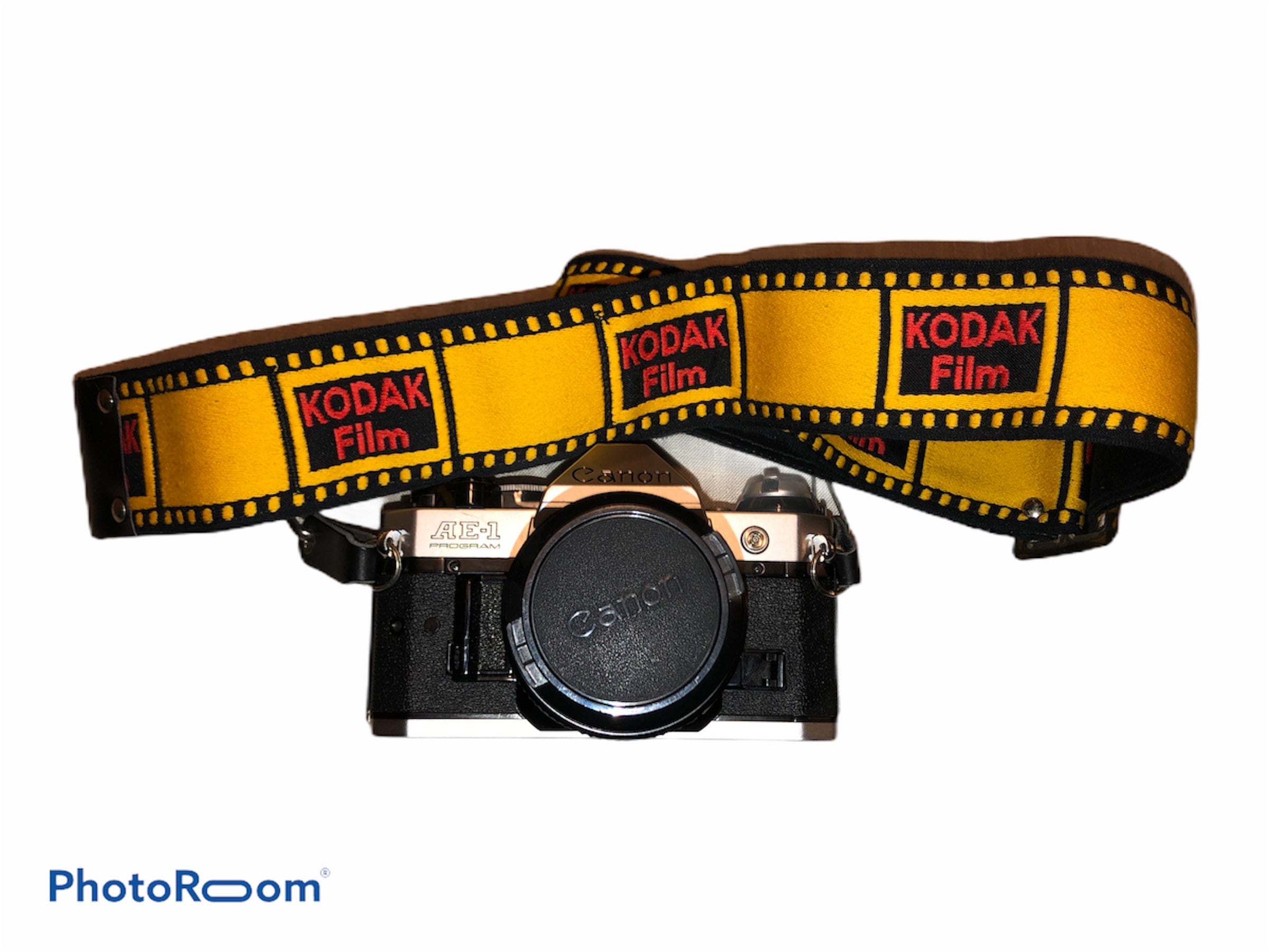 Vintage 70/80's Canon AE-1 35mm Camera Kodak Film Strap Vintage 70/80's Canon AE-1 35mm Camera Kodak Film Strap