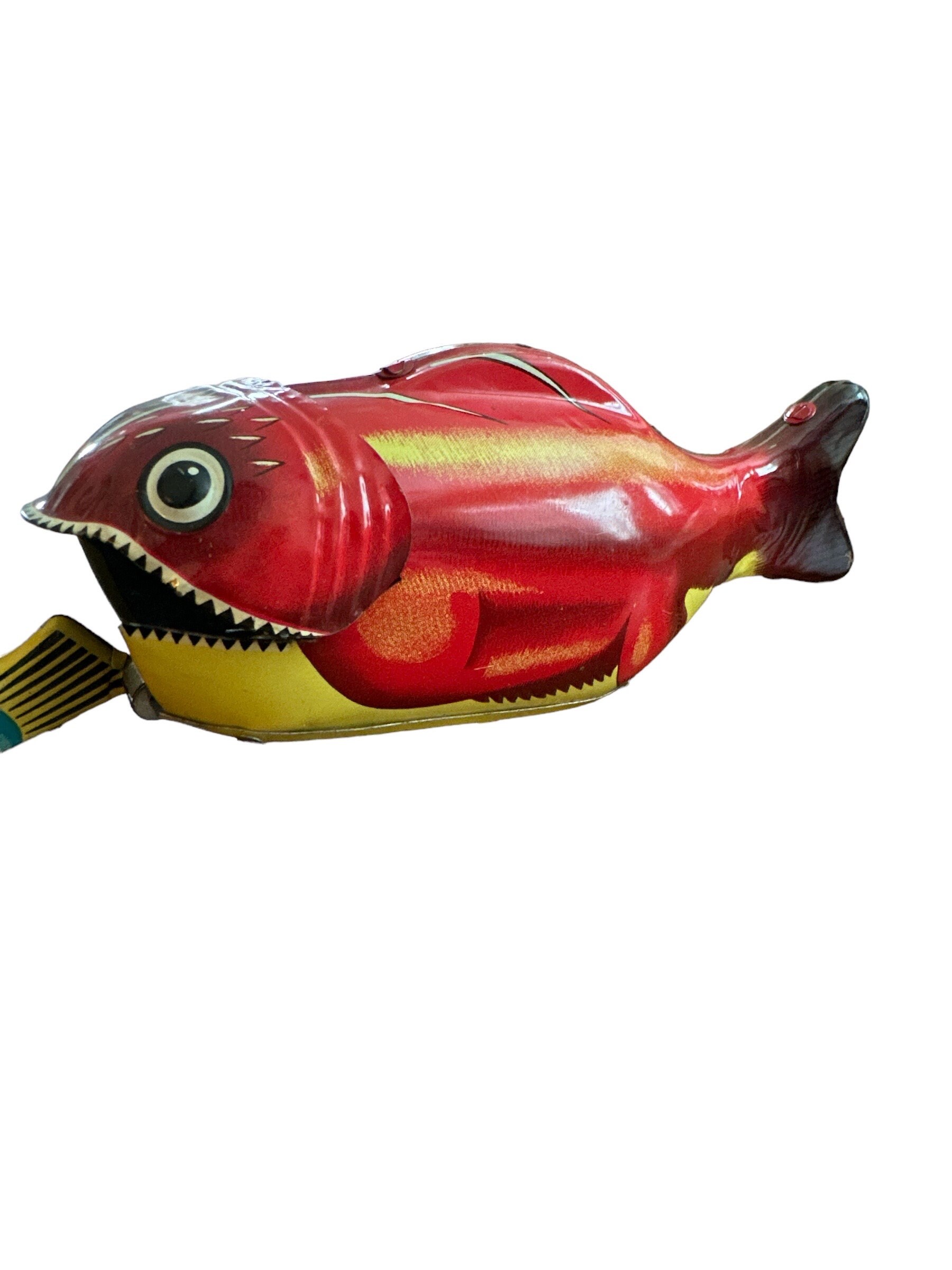 Vintage 50's Magic Fish Tin Litho Large Fish Eating Small Fish