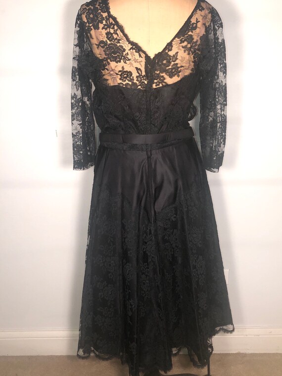 Vintage 40's David Levine Lace Overlay Slip Holly… - image 5