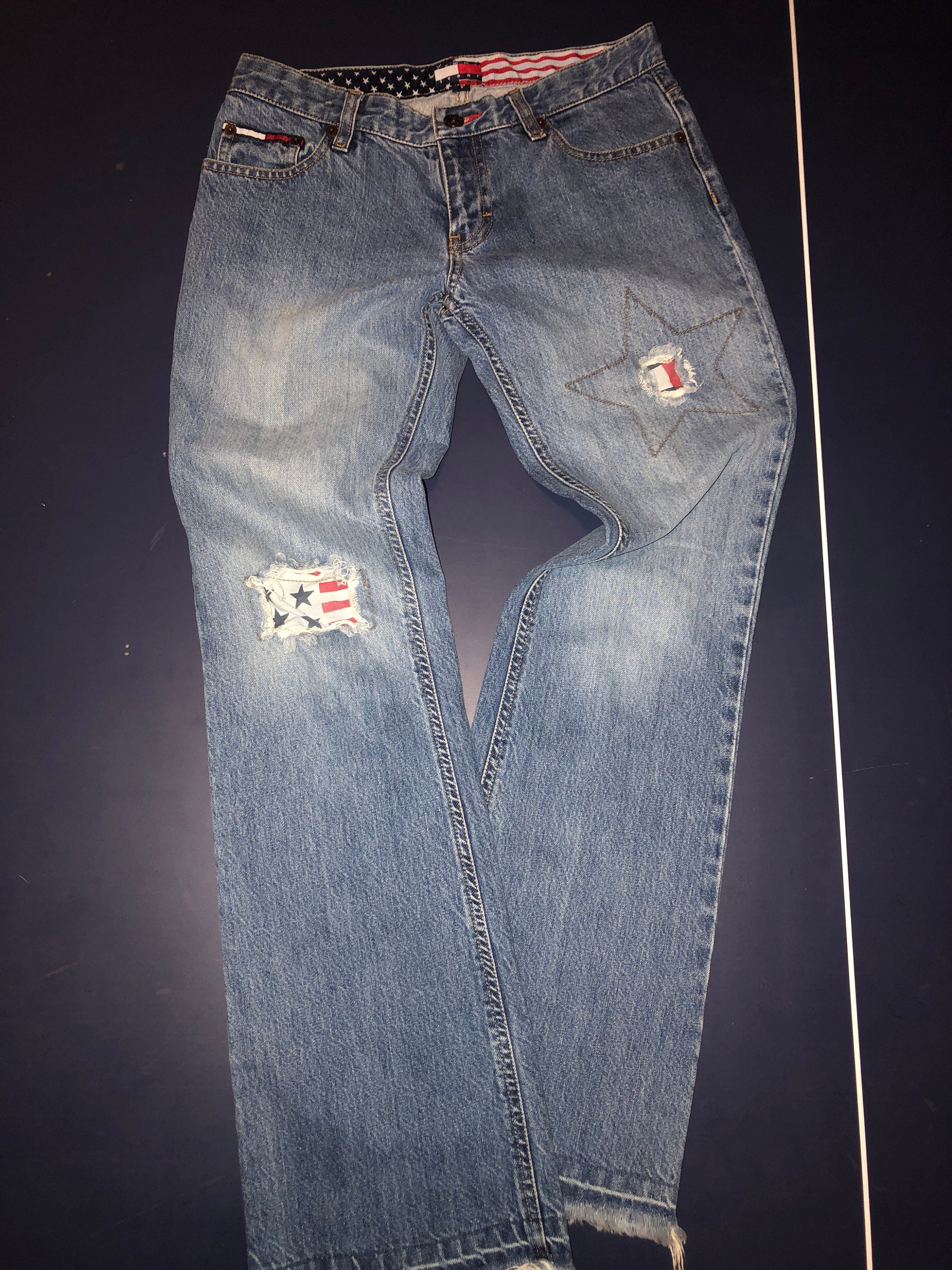 Rare Vintage 90's TOMMY HILFIGER USA American Flag Themed 