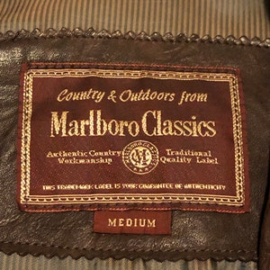 Vintage 90s Marlboro Classics Country Outdoor Western Rock Star Fight Club Hipster 2 Button Double Vented Distressed Leather Jacket Blazer image 9