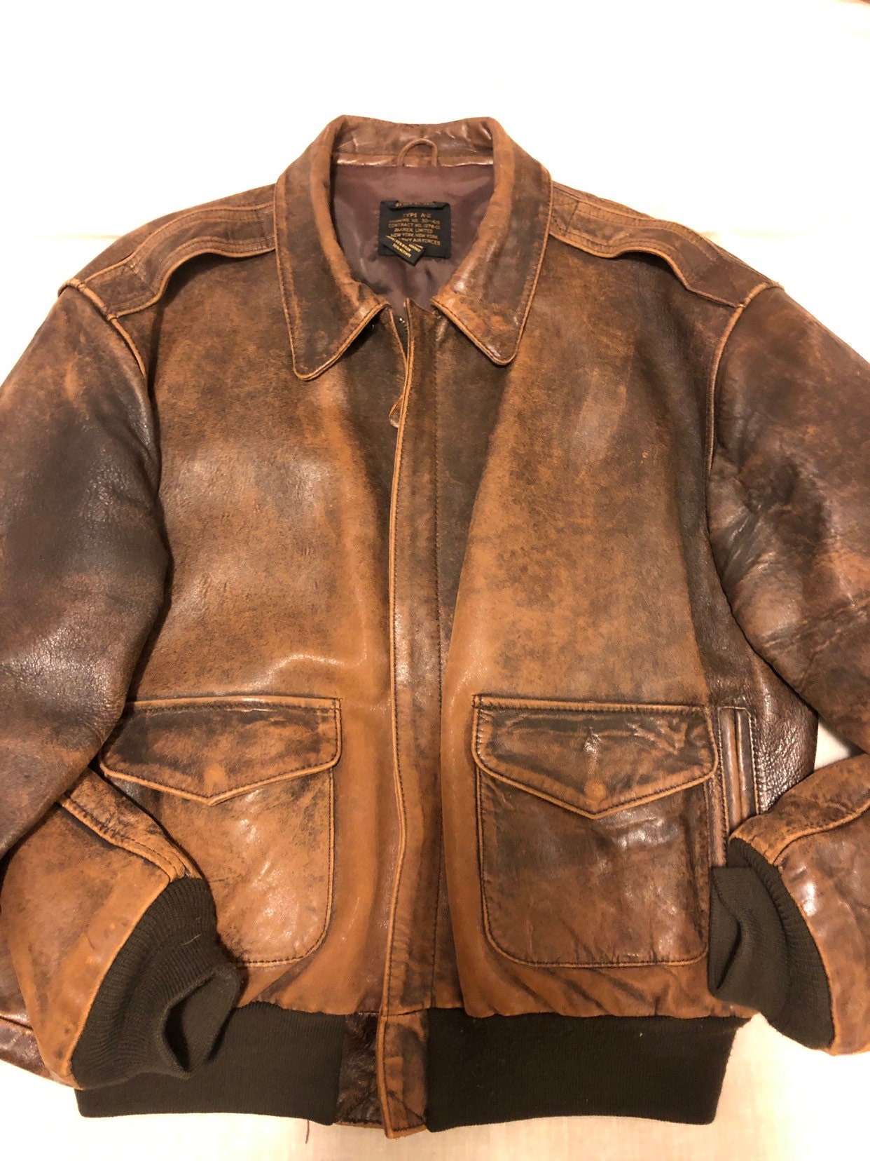 Vintage 79's Avirex Air Airborne A-2 Army Air Force Leather