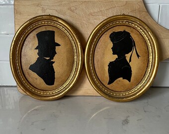 Vintage Silhouettes by Sidney Z Lucas Gold frames