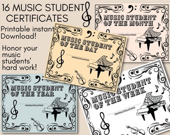 MUSIKZERTIFIKAT Preis, Leistung, Musikschüler des Monats, Tag, Woche, Jahr, Musiklehrerangebot