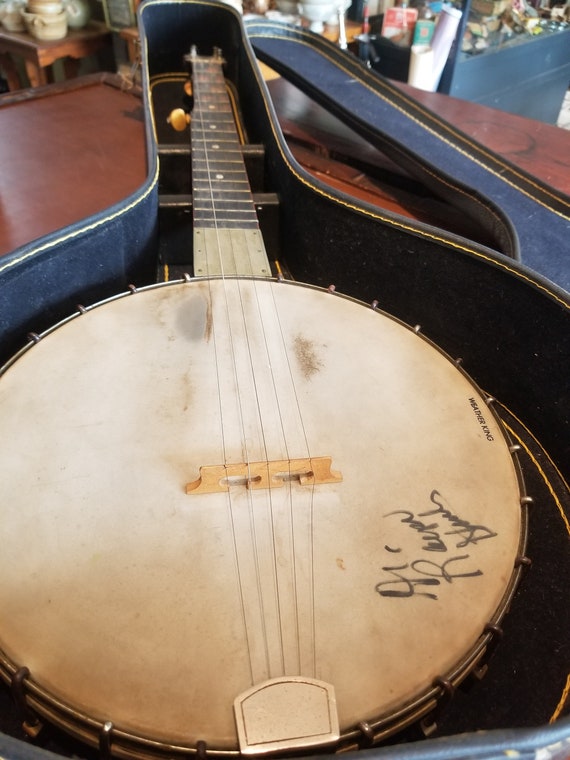 Antique 1800s Banjo Signed by Dr. Ralph Stanley Etsy