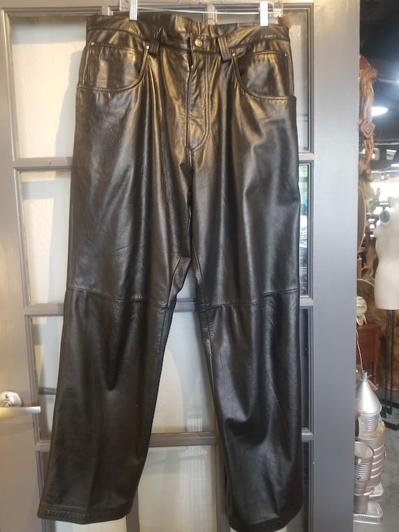 M Julian Black leather pants