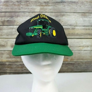 John Deere Tractors Rare K Products Black Trucker Snapback Hat Cap USA | Vintage 1970s 1980s K-Products