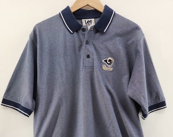 Los Angeles Rams St Louis Polo Vintage NFL Football Golf Shirt | Men's Size Medium M | Vtg 90s Sportswear