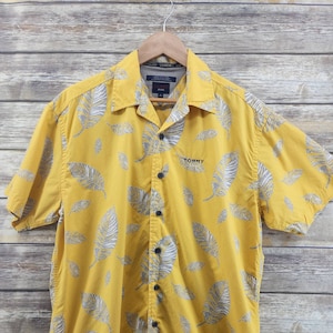 Tommy Hilfiger 90s TOMMY JEANS Hawaiian Aloha Casual Relax Button Down Shirt M