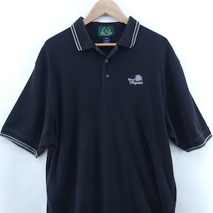 Disney Golf Collection Polo Disney&#39;s Magnolia Vtg 90s Black Short Sleeve Performance Shirt | Adult Size XL | Vintage 1990s Disney Sports