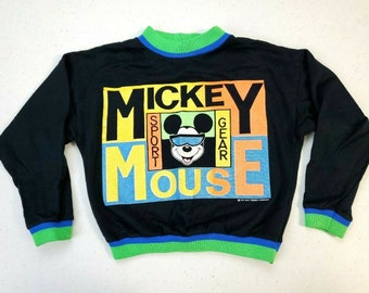 Walt Disney Mickey Mouse Vintage jaren 80 Jog Togs Sport ZELDZAME Sweatshirt Peuter 7