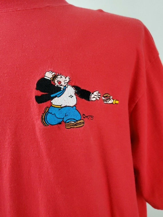 Wimpy Embroidered Popeye Cartoon Hamburger Vintage 80… - Gem